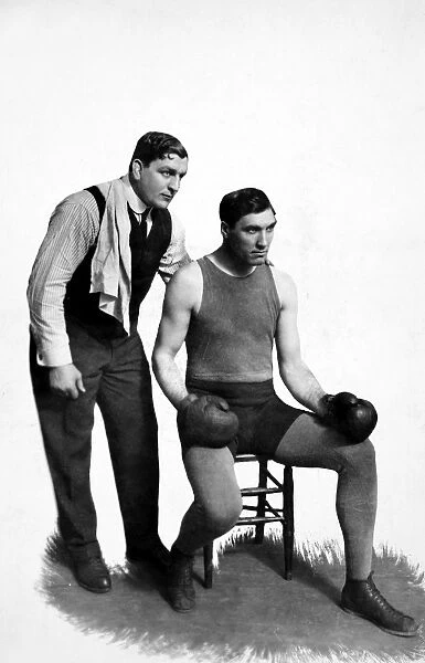 American heavyweight pugilist. Photographed c1915