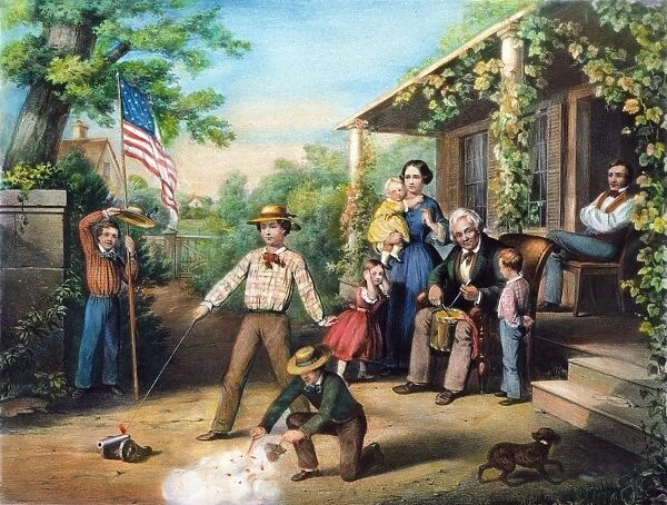 AMERICAN INDEPENDENCE 1859. The Fourth of July. Lithograph, 1859