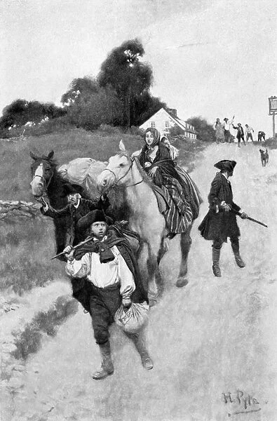 American loyalists on their way to Canada following the end of the American Revolution, c1784. Illustration, 1901, by Howard Pyle
