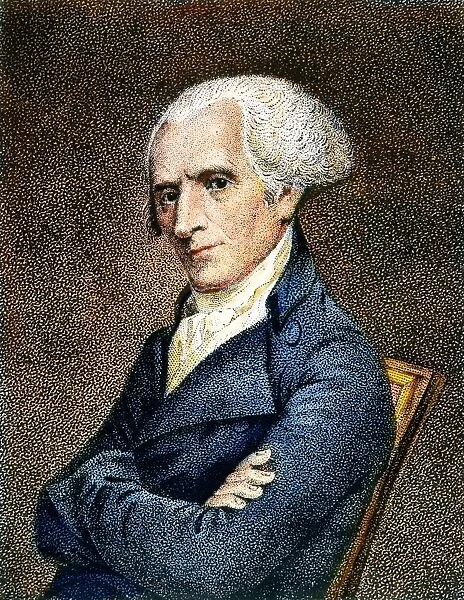 American patriot and political leader. Colored stipple engraving, 19th century