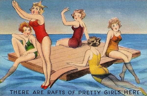 AMERICAN POSTCARD, c1950. There are rafts of pretty girls here