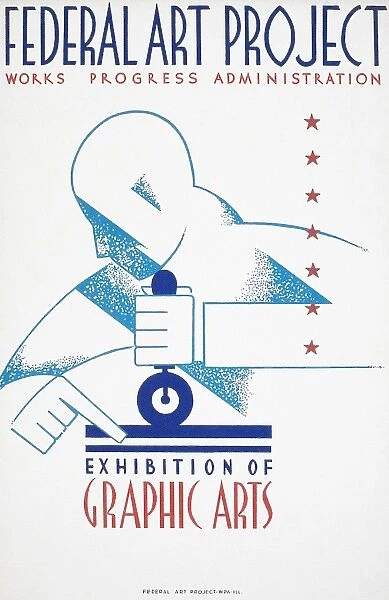 American poster by an unknown artist for the Works Progress Adminstrations Federal Art Project, which ran from 1935 to 1943