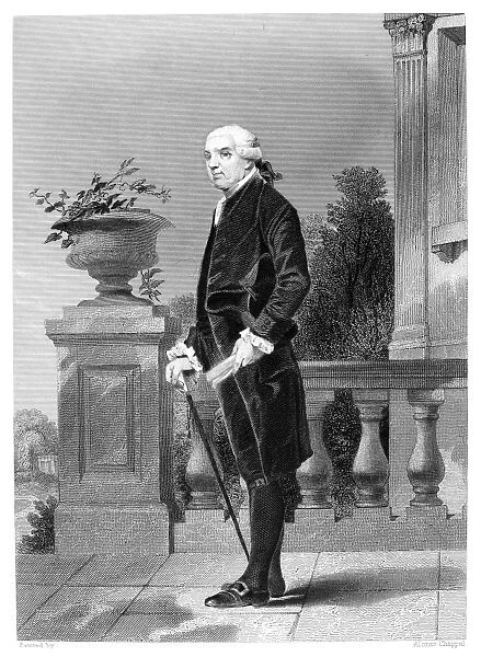 American Revolutionary statesman. Line and stipple engraving, 19th century