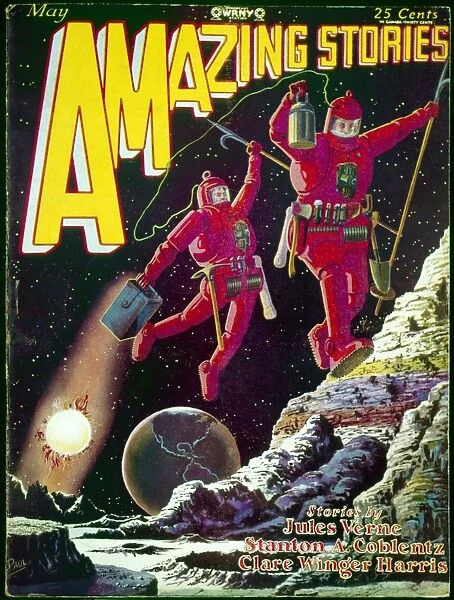 American science fiction magazine Amazing Stories, May 1929. Illustration by Frank R. Paul