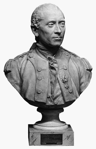 American (Scottish-born) naval commander. Portrait bust by Antoine Houdon, 1780