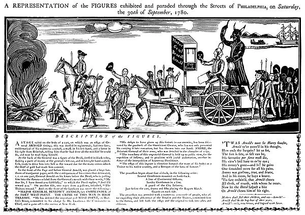 American soldier and traitor. Facsimile of a broadside published in 1780