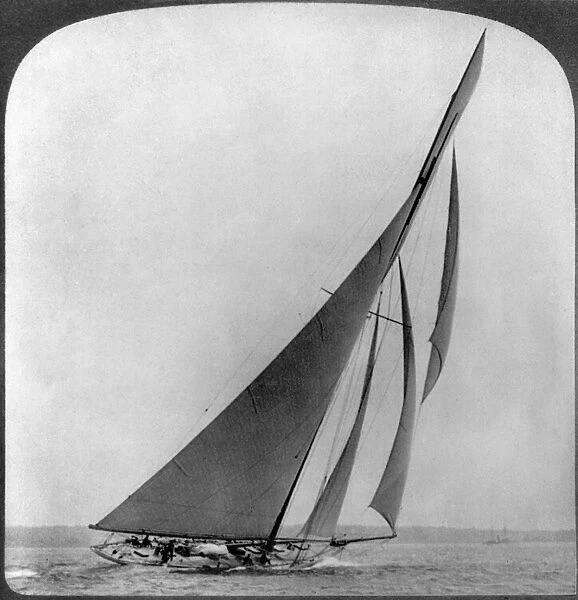 AMERICAs CUP, 1903. The American winner, Reliance during the twelfth international