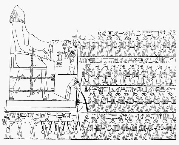 ANCIENT EGYPT: TRANSPORT. Transporting a colossus