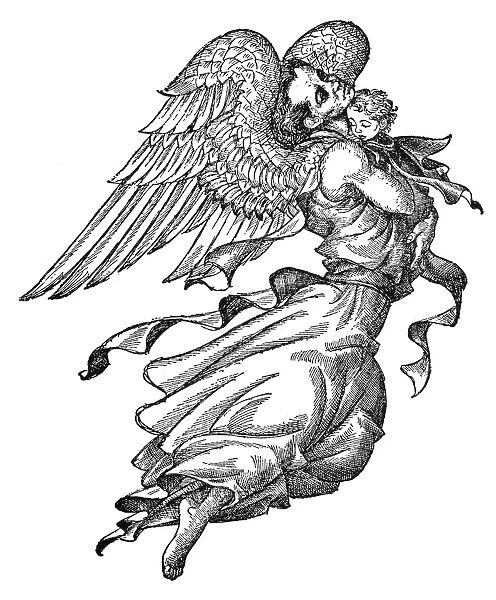ANDERSEN: THE ANGEL. Drawing by Arthur Szyk for the fairy tale by Hans Christian