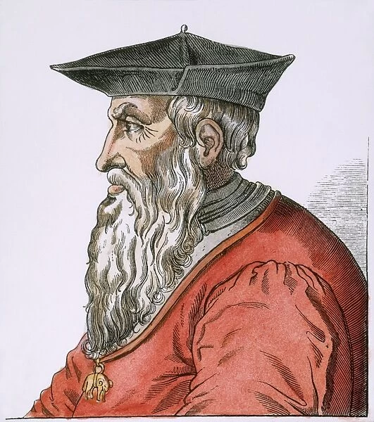 ANDREA DORIA (1466-1560). Genoese admiral and statesman. Line engraving after a contemporary portrait