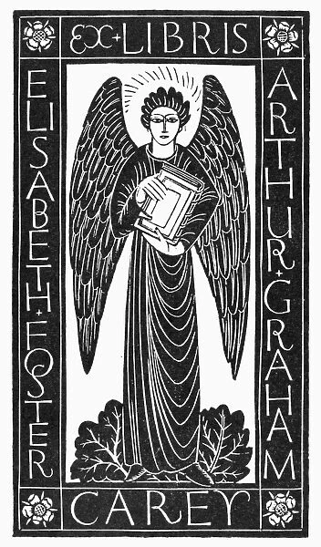 ANGEL BOOKPLATE, 1928. Design by Eric Gill