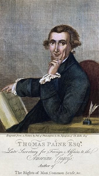 Anglo-American political philosopher and writer. Line engraving, English, c1791