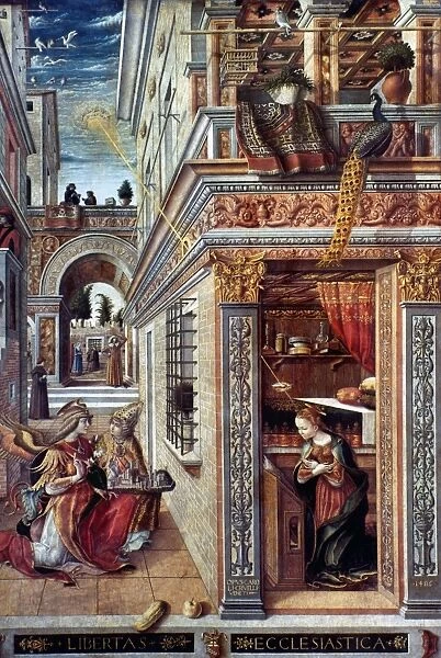 ANNUNCIATION. Carlo Crivelli. Panel, 1486