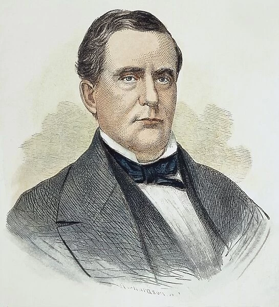 ANSON JONES (1798-1858). American politician. Wood engraving, 19th century