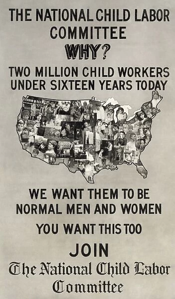 ANTI CHILD LABOR POSTER. A poster promoting the National Child Labor Committee