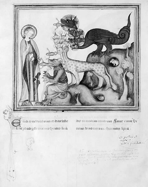 APOCALYPSE. The Unclean Spirits. Illumination of the Apocalypse from a Norman or
