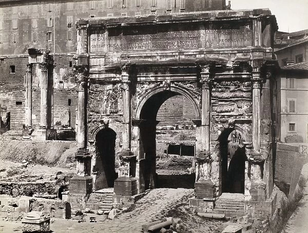ARCH OF SEPTIMIUS SEVERUS. Triumphal arch dedicated in 203 AD