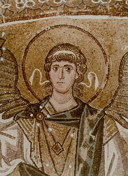 ARCHANGEL. Byzantine Greek Mosaic. Church of the Monastery, Daphni. Late 11th century