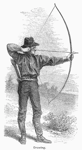 ARCHER, c1880s. Drawing. Wood engraving, English, c1880s