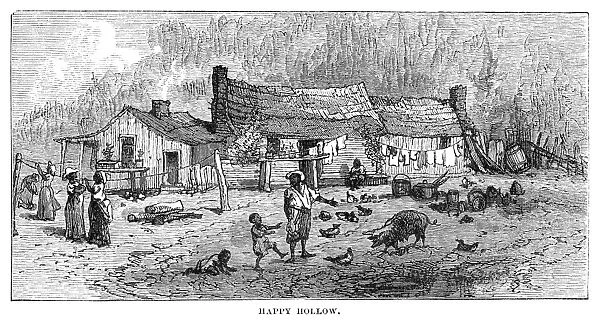 ARKANSAS: HOT SPRINGS. Shanties in Happy Hollow, the African American section of Hot Springs