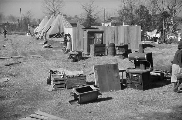 ARKANSAS: REFUGEE CAMP. Salvaged furniture at the camp at Forrest City, Arkansas