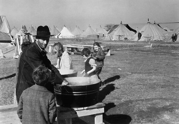 ARKANSAS: REFUGEES, 1937. Flood refugees at a camp in Forrest City, Arkansas