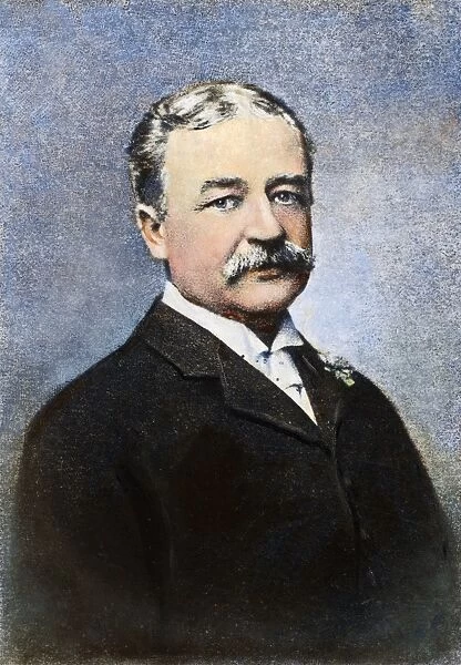 aRON MONTGOMERY WARD (1843-1913). American merchant. Oil over a photograph