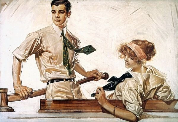 ARROW SHIRT COLLAR AD. American advertisement by J. C. Leyendecker for Arrow Collars and Shirts