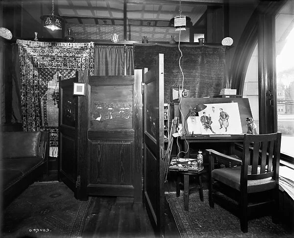 ART STUDIO, c1905. Artist studio at Mulford & Petry Company, an advertising company in Detroit