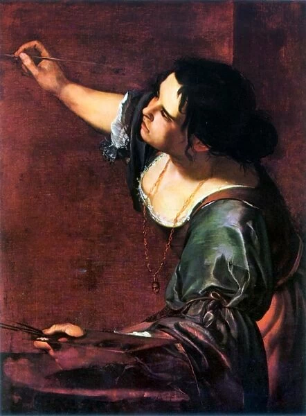 ARTEMISIA GENTILESCHI (c1597-after 1651). Italian painter. Self-portrait; oil on canvas