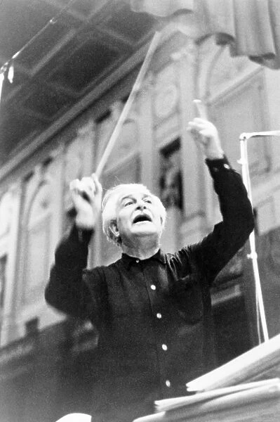 ARTHUR FIEDLER (1894-1979). American conductor. Photograph, c1970