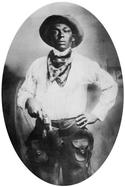 ARTHUR L. WALKER, c1885. African American cowboy. Photograph, c1885