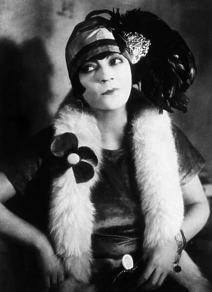 ASTA NIELSEN (1881-1972). Danish silent film actress. Photographed in 1925 while filming Die Freudlose Gasse