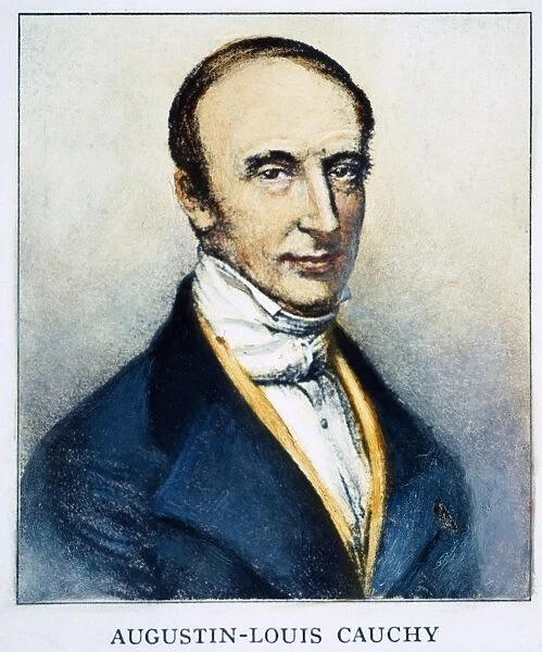 AUGUSTIN-LOUIS CAUCHY (1789-1857). French baron and mathematician. French lithograph