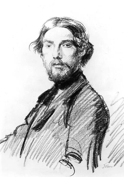 AUGUSTUS JOHN (1878-1961). Welsh painter. Self-portrait, chalk, c1901