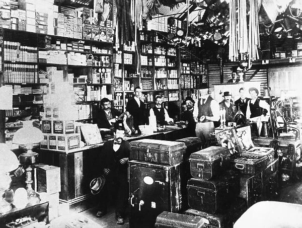 AUSTRALIA: GOLD RUSH, 1895. A general store in the town of Coolgardie, Western Australia