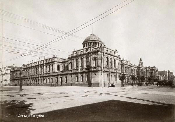 AUSTRALIA: MELBOURNE, c1900. The Law Courts in Melbourne, Australia. Photograph, c1900