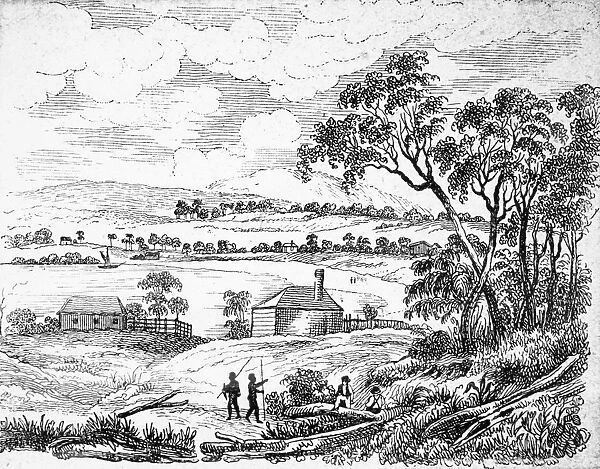 AUSTRALIA: SYDNEY, 1788. Australia at the time of its founding as a penal colony