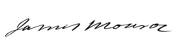 Autograph of James Monroe (1758-1831), Fifth President of the United States