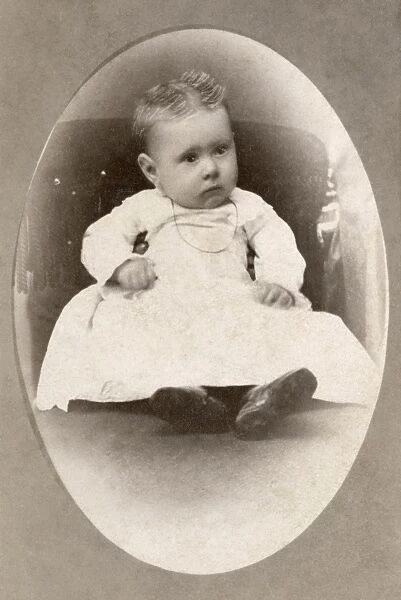 BABY, c1880. Portrait of a baby. Carte de visite from a photography studio in Chicago