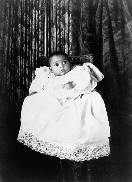 BABY, c1899. An African American baby from Georgia, in a christening gown. Photograph