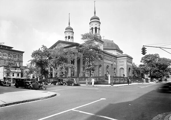 BALTIMORE BASILICA, 1936. The first Roman Catholic cathedral constructed in the United States