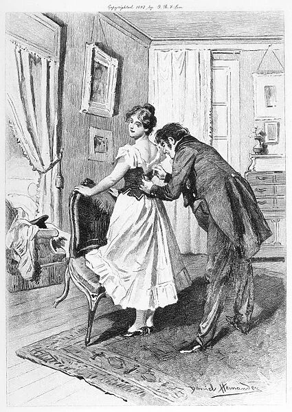 BALZAC: COUSIN BETTE. In the apartment on the Rue d Artois. Illustration, 1897, for Honore de Balzacs novel, Cousin Bette