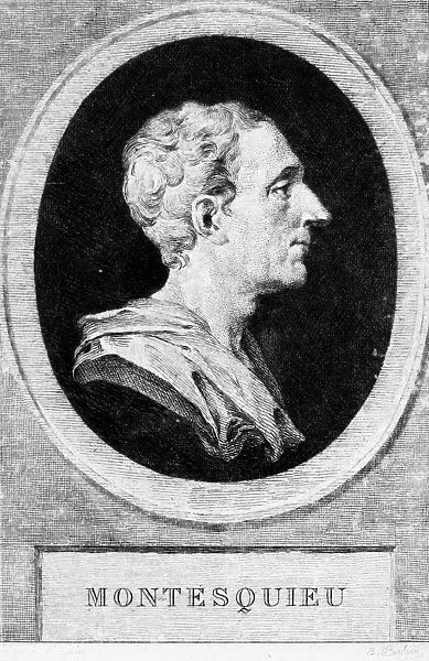 BARON DE MONTESQUIEU (1689-1755). Charles Louis de Secondat, baron de la Brede et de Montesquieu