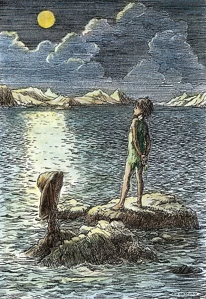 BARRIE: PETER PAN, 1911. To die will be an awfully big adventure. Illustration by Francis D