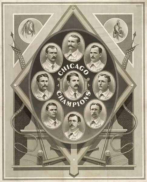 BASEBALL: CHICAGO, c1877. Chicago Champions. Players of the 1876-77 Chicago White Stockings