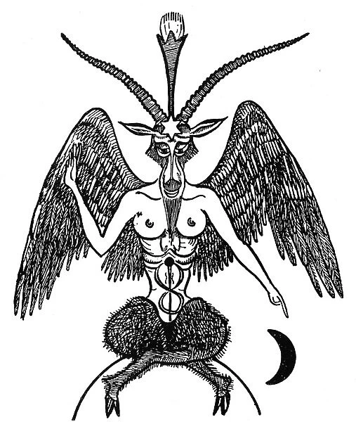 BASPHOMET. Bouc de la goetie Basphomet, the goat incarnation of the Devil