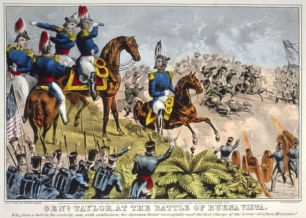 BATTLE OF BUENA VISTA, 1847. General Zachary Taylor at the Battle of Buena Vista