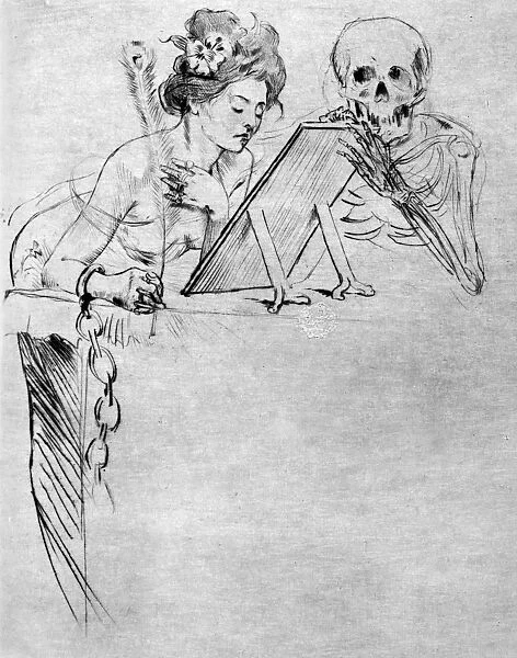 BAUDELAIRE: ILLUSTRATION. Illustration for Charles Baudelaires poem Les Fleurs du Mal, 1899