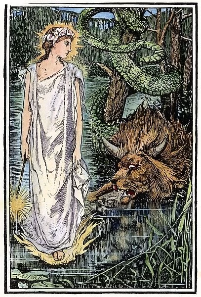 BEAUTY & THE BEAST, 1891. The good fairy transforms the prince into a beast because